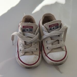Converse Kids' Cream and Red All Star Sneakers